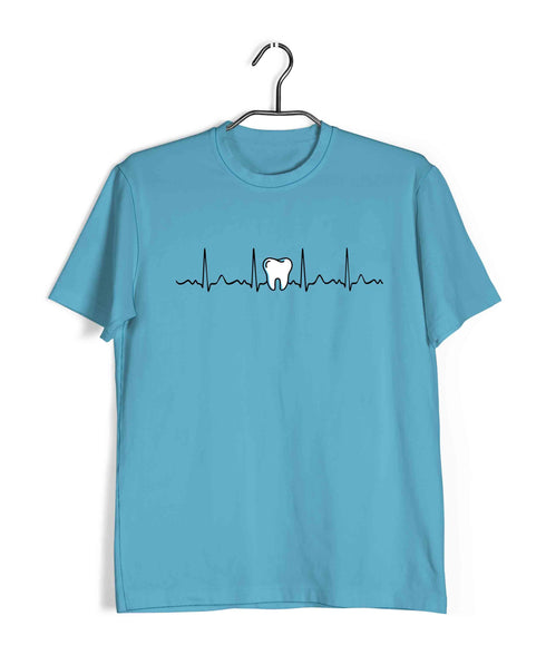 Dentist Medicine Dentist Dentistry in my heartbeat Custom Printed Graphic Design T-Shirt for Men